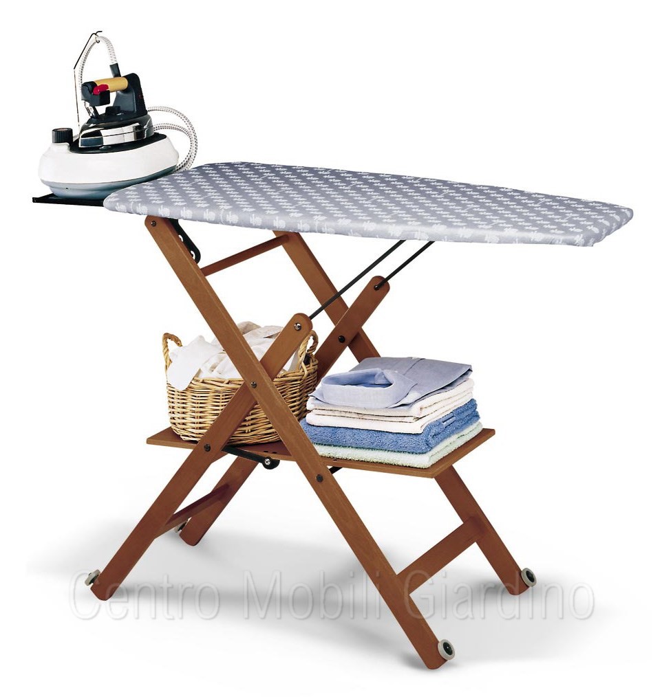 Asse Da Stiro Foppapedretti Assai - Legno Di Faggio, Regolabile In Altezza, Con Ruote - Foto 2