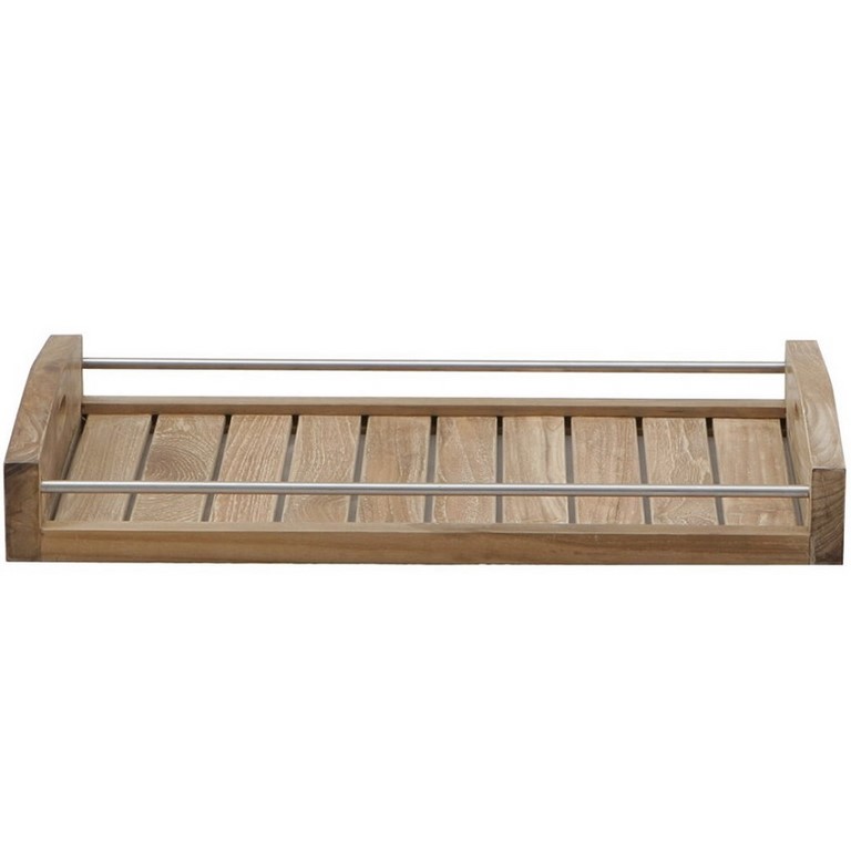vassoio Koko teak e inox