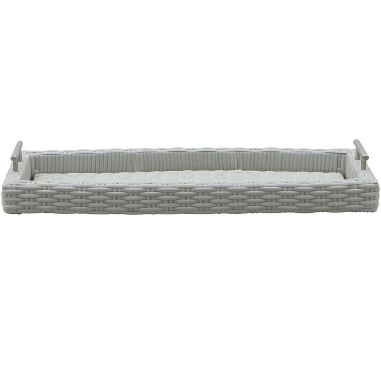 vassoio Koko rattan e inox