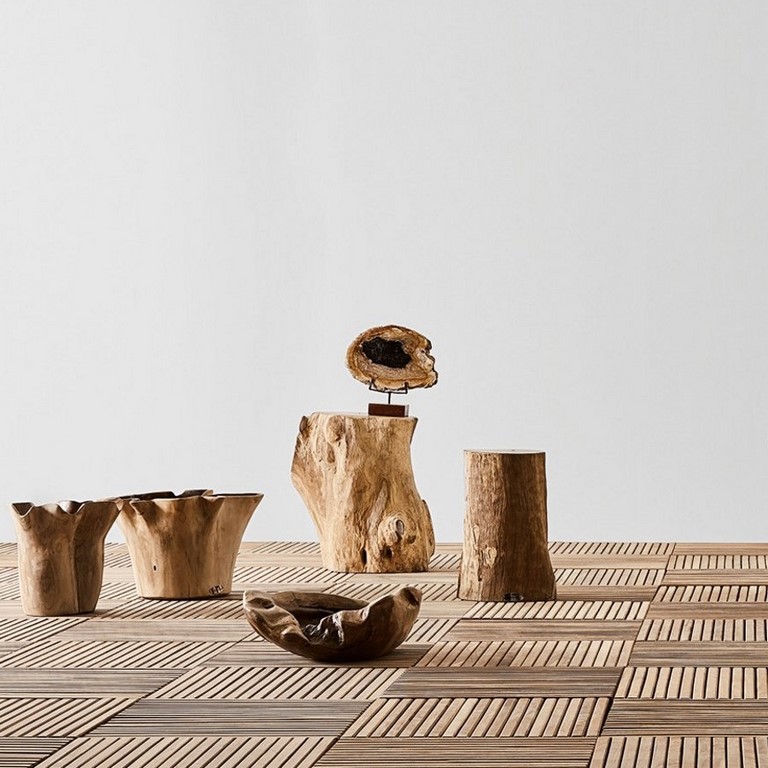 Vasi decorativi in teak