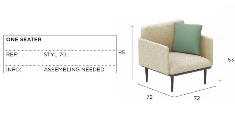 Modulo Base 72x72 Styletto Lounge Royal Botania