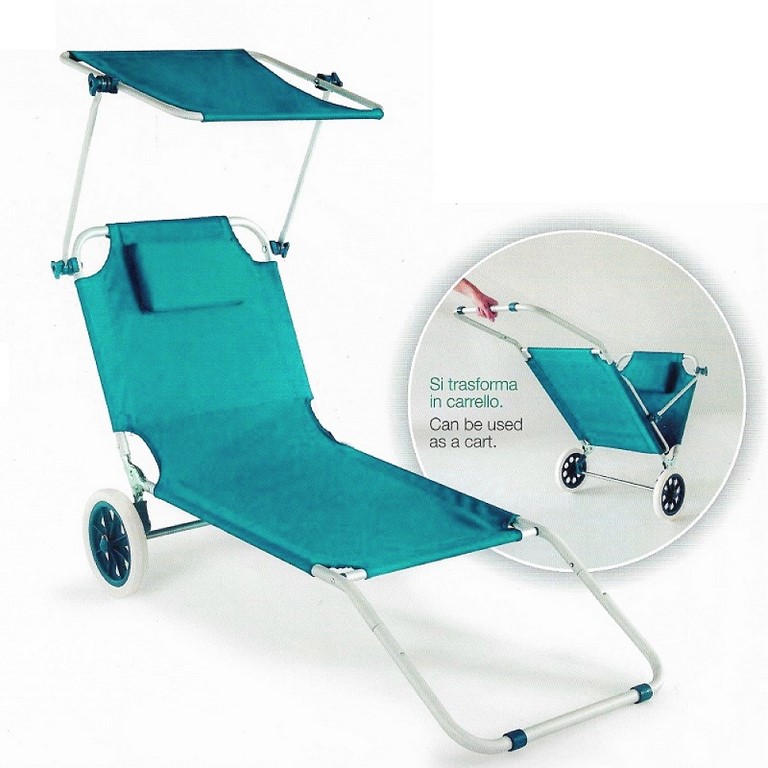 lettino carrello da spiaggia trolley stiliac
