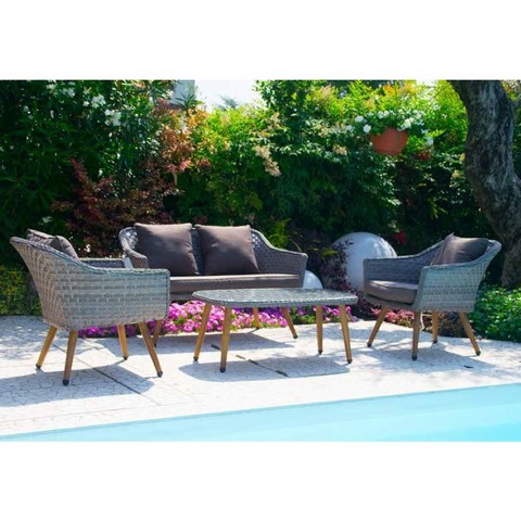 Set da esterno GPB Mediterraneo Tecno Rattan Collection