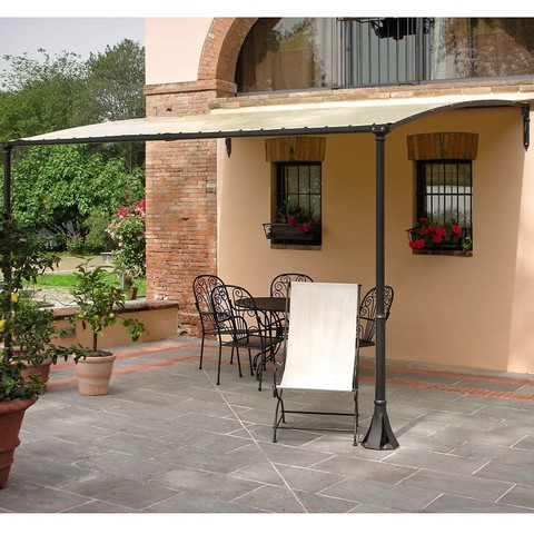 Pergola Addossata PG11 Gaia Collezione Pergole Addossate Gaia in ferro forgiato